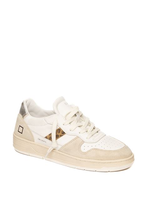 white/animalier court sneaker D.A.T.E. | COURT 2.0 D VINTAGECALF-WHT/LEOP